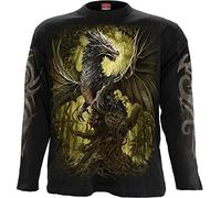 Spiral Oak Dragon Long-sleeve Shirt black M