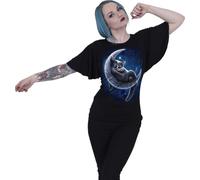 Spiral - VELVET MOON (Female Black Short Sleeve Tops) Large
