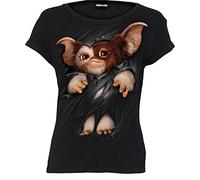 Spiral WB Studio - Gremlins - Gizmo - Boatneck Cap Sleeve Top Black