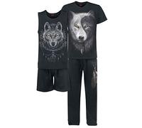 Spiral Wolf Chi Men Pyjama Black XXL, 100% Cotton,