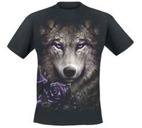 Spiral Wolf Roses T-Shirt black M