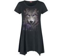 Spiral Wolf Roses T-Shirt black S
