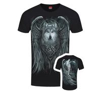 Spiral Wolf Spirit Men's Black T-Shirt