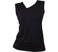 Spiral - Women - Gothic Rock - Gathered Shoulder Slant Vest Black - Large