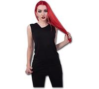 Spiral - Women - Gothic Rock - Gathered Shoulder Slant Vest Black - XX-Large