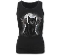Spiral Women's Bat Cat-Razor Back Top Vest, Black (Black 001), 12 (Size:M)