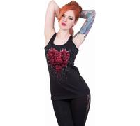 Spiral Women's Bleeding Heart Racerback Vest Top in Black | Size: Medium Spiral Black M