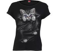 Spiral Direct Womens/Ladies Bright Eyes Short-Sleeved T-Shirt (M) (Black)
