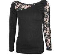 Spiral Women's Casual Long Sleeve Top, Black, XL