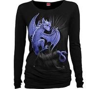Spiral Womens F440 Tops Long Sleeve T-Shirt, Black, M UK