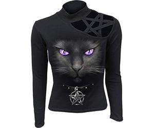 Spiral Womens F477 Tops Long Sleeve T-Shirt, Black, XL UK