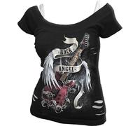 Spiral Women's F710 - Tops Short Sleeve T Shirt, Black, XXL UK