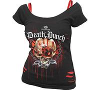 Spiral Women's T-Shirt, Black (Black & Red 005), 8 UK
