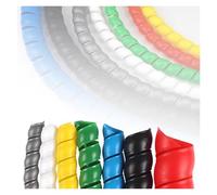 Spiral Wrap 5 Meters Cable Wire Protector 8mm~40mm Pipe Cover Tube Line Organizer Protection Cable Sleeve(Red,10mm)(Green,28mm)