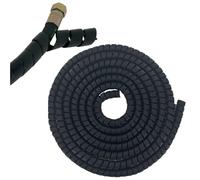 Spiral Wrap Cable Protector 1.25in OD x 10ft Pre-Cut Lengths Safe Hose Protector to Avoid Wear Extend Life for Hydraulic Pneumatic Hose (Black 1.25" OD 10FT Length)