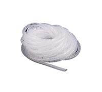 Spiral wrap cable sleeve , 1 piece of spiral cable protector black and white sleeve 8-25mm winding(White,25mm ID 2.5 Meters)