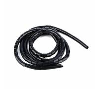Spiral Wrap Cable Tidy Sleeves Protector, 5 Meter Pipe Cable Protective Sleeve 6mm-14mm Band Winding Wire Sleeving(Black,14mm inside diameter)(Black,6mm inside diameter)