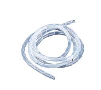 Spiral Wrap Cable Tidy Sleeves Protector, 5 Meter Pipe Cable Protective Sleeve 6mm-14mm Band Winding Wire Sleeving(Black,14mm inside diameter)(Transparent,6mm inside diameter)