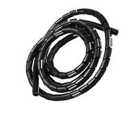 Spiral Wrap Cable Tidy Sleeves Protector, Pipe Protector Sleeving Tube Cable Line Band Winding Wire Sleeves Diameter 6mm 8mm wraps cable(Red,1 Meter ID 4.0mm)(Black,1 Meter ID 4.0mm)