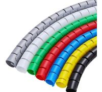 Spiral Wrap Cable Tube, Cable Tidy Tube, Spiral Wrap Cable Pipe Tube Protection 1 meter Multicolor 8-42mm ID(Bianco,16mm inside diameter)