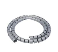 Spiral Wrap Cable Tube, Flexible Spiral Cable Wrap Multicolor 8-42mm 1m 5m(Grey,16mm)
