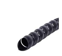Spiral Wrap Cable Tube, Flexible Spiral Cable Wrap Multicolor ID 8-45mm 5m Line Organizer Pipe Protection(Black,ID 16mm)