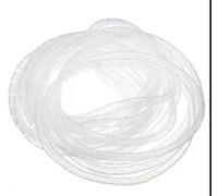 Spiral Wrap Cable Tube, Spiral Wrap Protector Cable Organizer 5 Meters 4mm ID 6mm OD Multicolor(White)