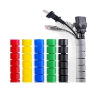 Spiral Wrap Cable Wire Protector, Cable Winder Cord Protector Pipe Silicone 8-25mm Multicolor 1 Meter Without Line Clip(Silver,8mm)