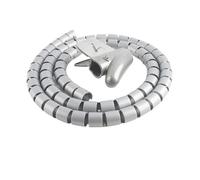 Spiral Wrap Cable Wire Protector, Spiral Cable Wrap Tube Organizer 1.5 meter 8mm to 22mm Multicolor(Gray 10mm Inside Diameter)