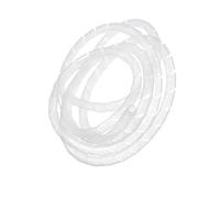 Spiral Wrap Hose Cable Protector, 1 Meter 2 Sleeving Band Tube Flame Retardant Cable Protective(White,2 Meters ID 6mm)