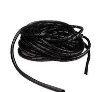 Spiral Wrap Hose Cable Protector, 4mm-10mm Inside Diameter Line Protector Cover Tube Cable Wire Winding Pipe(Black,ID 10mm (8 meter))