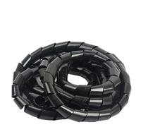 Spiral Wrap Hose Cable Protector, OD 4mm-20mm Spiral Wrapping Tube White Black Wire Organizer(Black,16mm x 4 Meter)