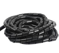Spiral Wrap Hose Cable Protector, Wire Line Winder Protection Spiral Cable Protector Winding Management Sleeve(Dia 16mmlength 4 Meter Black)