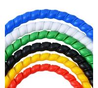 Spiral Wrap Hose,Spiral Wrap Hose Cable Protector, 1 Meter Wire Winding Protector 8mm-20mm Tube Organizer Cover Cable(6mm Inside Diameter,Black)(30mm Inside Diameter,Black)