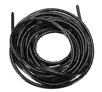 Spiral Wrap Protector Cable Organizer, Spiral Cable Sleeve 4mm Inside 6mm Outside Fits 4-50mm Cables 5m Or 10m Black Or White(Black,5 meter)