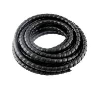 Spiral Wrap Tube, Wire Protection Cover, Spiral Catheter, PP Material, Suitable for Securing Cables in Offices and Other Environments, Black, 1 Piece (16 mm x 25 m)