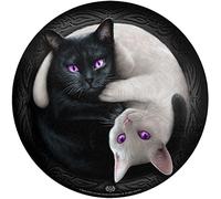 Spiral - Yin Yang Cats - Glass Chopping Board (Circular) - L