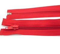 Spiral Zip/Open Ended Zipper - Made in Europe - Red (40 cm)