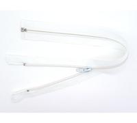 Spiral Zip/Open Ended Zipper - Made in Europe - White (70 cm)