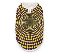 Spiral1 Checkered Pattern Funny Pet Vest Shirts for Dogs Cats L | Soft Sleeveless Dog Shirt Breathable Tank Top for Small Medium Large Pets