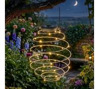 Spiralight Solar Hanging Lanterns Warm White Garden Ornament LED Lights (1) | IP44 Weatherproof Decorative Outdoor Ornament With Built-In Solar Panel