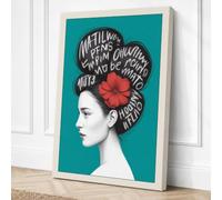 Spiraling Words in Hair Canvas Wall Art Print 18x12 Inch