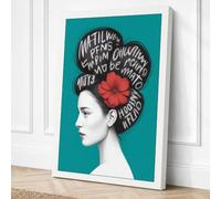 Spiraling Words in Hair Canvas Wall Art Print 24x16 Inch | Ready to Hang, Gallery Wrapped, Fade-Resistant Inks, Securely Packaged, UK Made