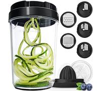 Spiralizer for Vegetables - Vegetable Slicer - Zucchini Courgette Spiralizer Zoodles Noodles Spaghetti Maker - Veggie Veg Carrot Cucumber Slicer Spiral Cutter - Kitchen Tools & Gadgets (8-in-1)