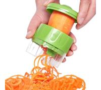 Spiralizer for Veggie Noodles, Vegetable Spiralizer - Veggie Spiralizer Noodle Maker Adjustable | Heavy Kitchen Gadgets, Green Manual Multifunctional Cutter for Low Carb, Salad, Potato, Cucumber