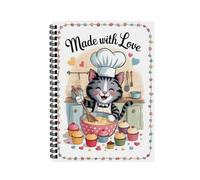 Spirals Bounded Meal Planner Notebook with Perforated Shopping Lists and Refrigerator Friendly Design for Busy Homes Diet Plan Notebook