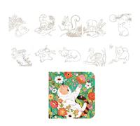 Spirals Bounding Art Book Coloring Notebook for Travel Featuring Spirals Binding and Clear Printed Line Easy to Coloring Drawing Notebook Sketchbooks