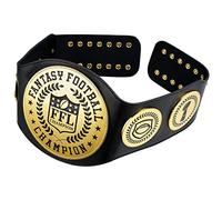 Spire Designs Official Fantasy Football Belt - Adjustable Fantasy Football Belt - First Place Winner Award for Fantasy Football League, Black, 30-42 inch Waist