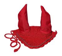 Spire Horse Soft Crochet Breathable Cotton Ear Net Hood Ear Protector Bonnets (Cob, Red)