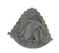 Spire Horse Soft Crochet Breathable Cotton Ear Net Hood Ear Protector Bonnets (Full, Grey)